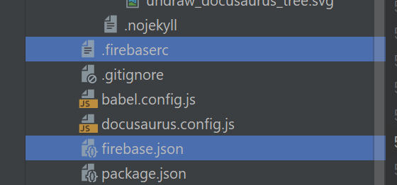 Firebase configuration files